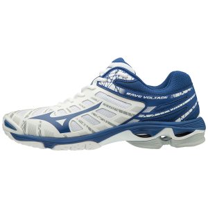 Mizuno Wave Voltage Mens Volleyball Shoes Canada - White/Blue